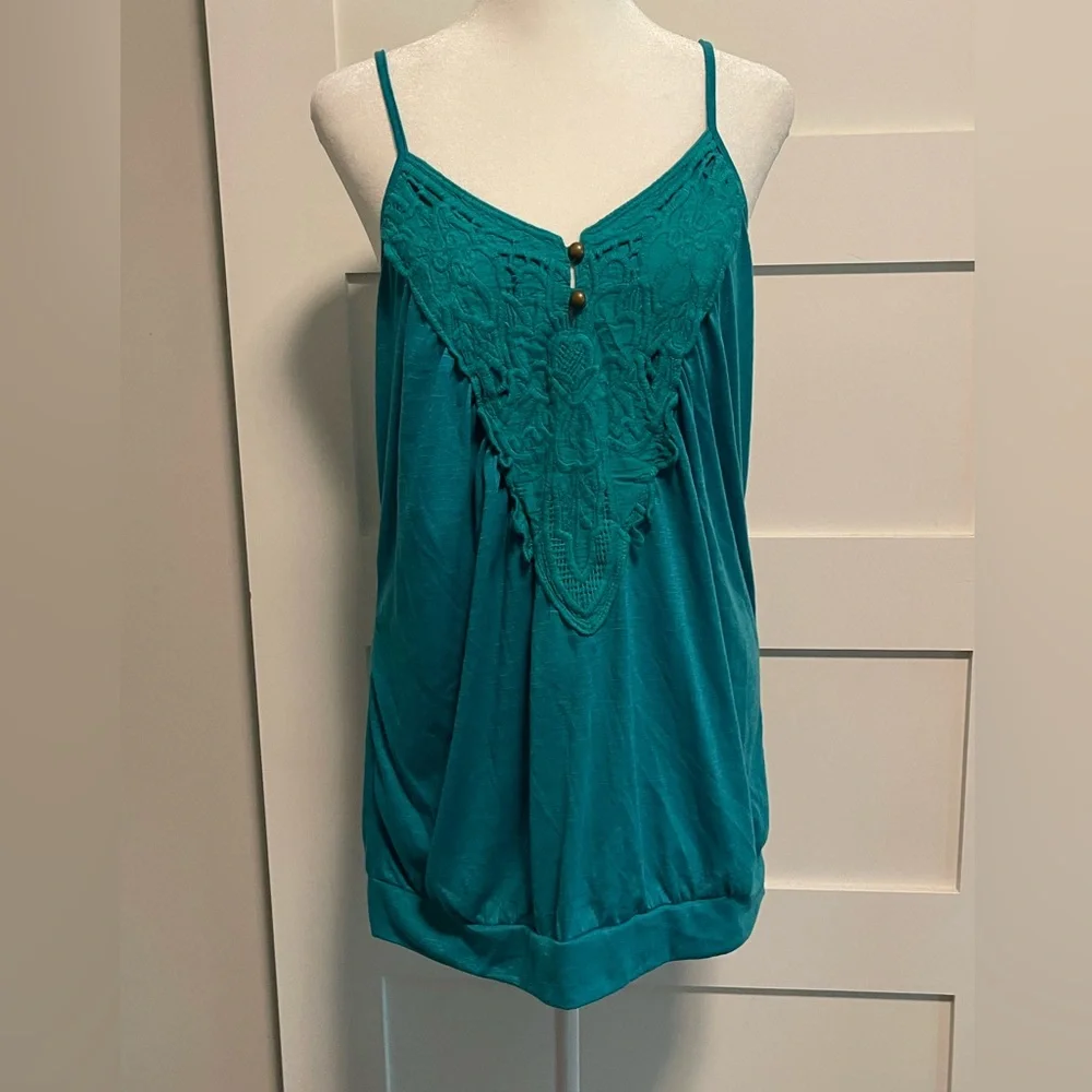 No Boundaries Teal Tank Size XL - Picture 1 of 3